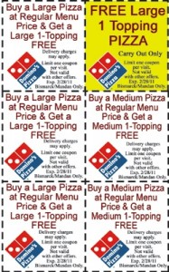 Dominos Coupons Codes