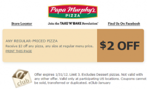 Papa Murphys printable coupons 2012/2013