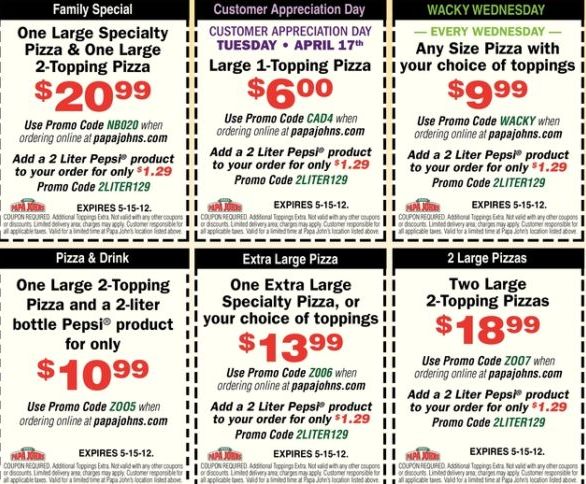 ... : Papa-Johns-printable-coupons-2012-2013 and PapaJohns coupon codes