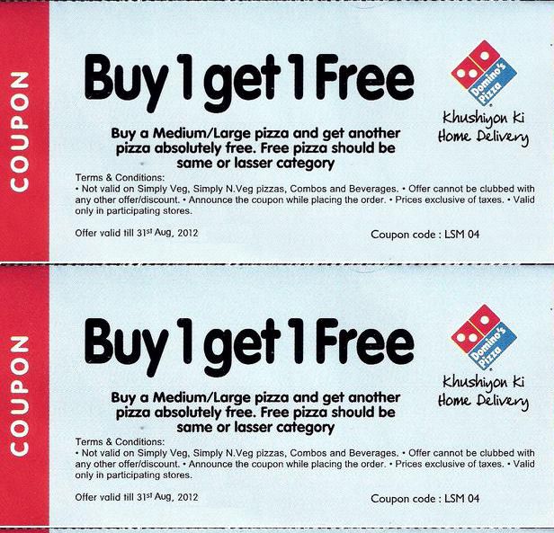 Dominos coupons printable 2012: